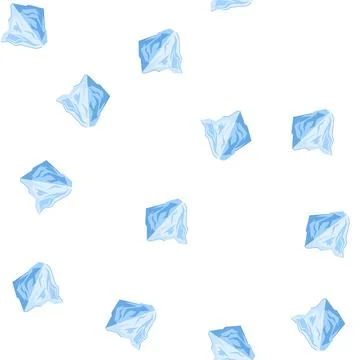 Pattern sea iceberg cartoon vector イラスト素材