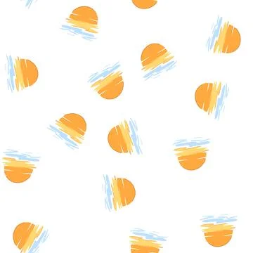 Pattern sea sunset cartoon vector Illustrazione stock