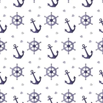 Pattern on the sea theme. Stock Illustration