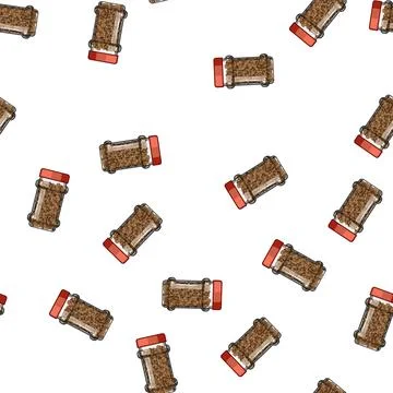 Pattern seal coffee jar cartoon vector Stock Illustration