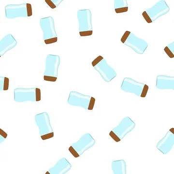 Pattern seal coffee jar cartoon vector イラスト素材