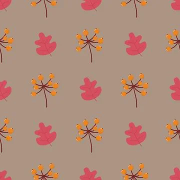 Pattern sealing autumn leaves Stock Illustration