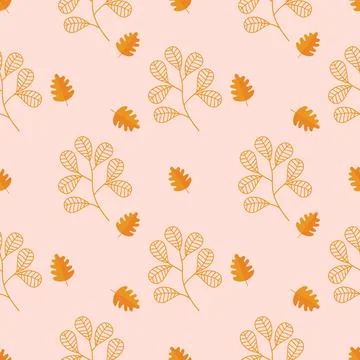 Pattern sealing autumn leaves Stock Illustration