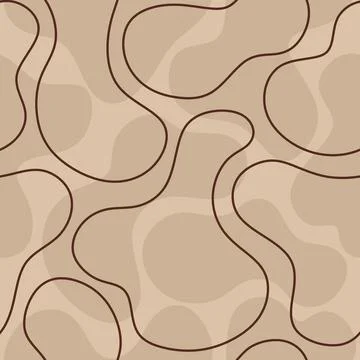 The pattern is seamless of abstract spots and lines of brown and beige colors Stock Illustration
