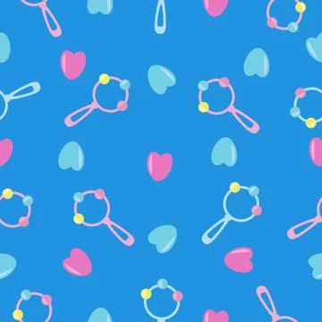 Pattern seamless baby items vector Stock Illustration