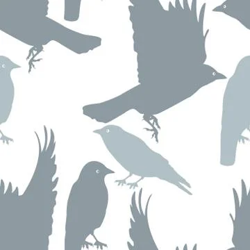 Pattern seamless with birds. plus EPS10 Stock Illustration
