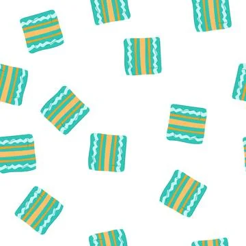 Pattern seamless boho pillow cartoon vector Stock Illustration