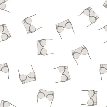Pattern seamless bra modern cartoon vector Stock Illustration