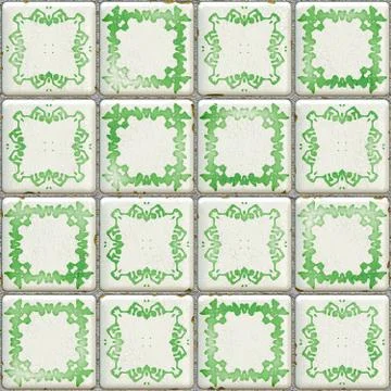 Pattern of seamless ceramic tile wall texture Stock Illustration