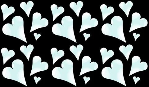 Pattern seamless from cold, light blue, shiny hearts to the day of St. Valent 스톡 일러스트