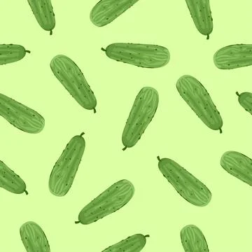 Pattern seamless cucumbers vector wrap Stock Illustration