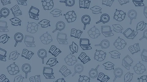 Pattern seamless education learning technology sport knowledge doodle backgr Stock Footage 325568727