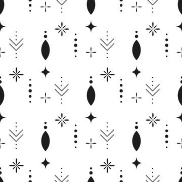 Pattern seamless esoteric esoteric dot pattern vector black 스톡 일러스트