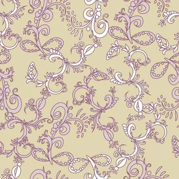 Pattern seamless floral. Vector illustration witch abstract  tulips for paper, Stock Illustration