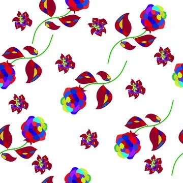 Pattern seamless floral. Vector illustration witch abstract  flowers for paper Stock Illustration