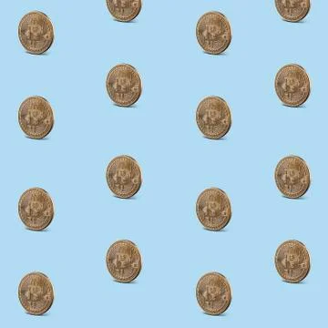 Pattern seamless of gold coins Foto stock