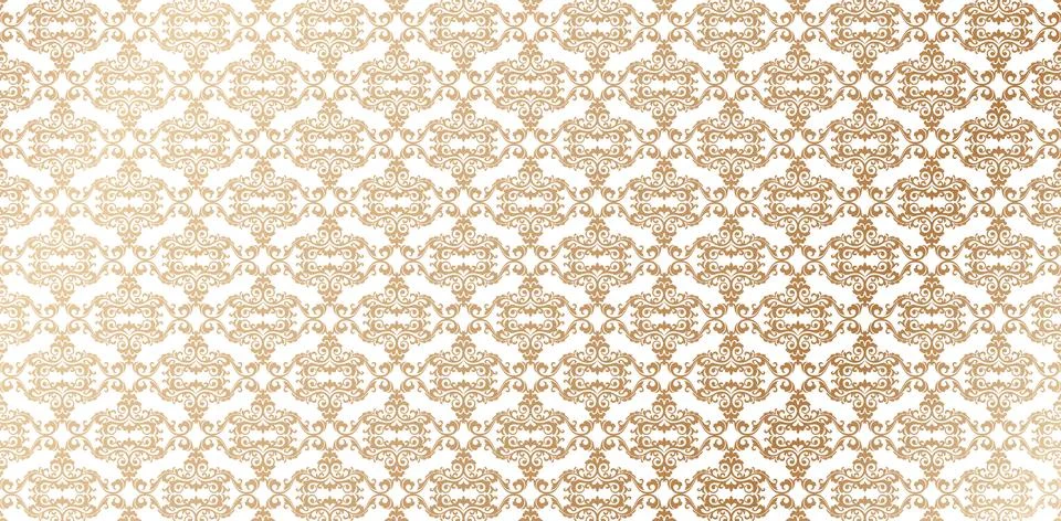 Pattern Seamless gold ornate Stock Illustration