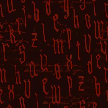 Pattern seamless Gothic style alphabet calligraphy, lettering. Illegible text 스톡 일러스트