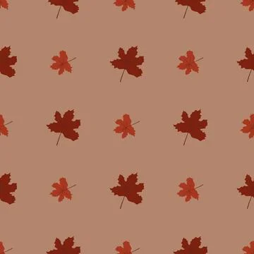 Pattern seamless leaf autumn Stock Illustration