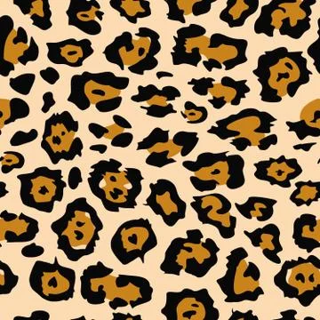 Pattern seamless of leopard animal print 	 Stock Illustration