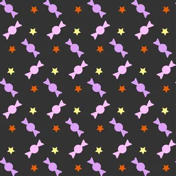 Pattern seamless pattern candies and stars Stock Illustration