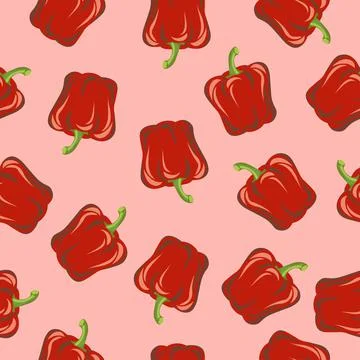 Pattern seamless peppers vegetables vector wrap Stock Illustration