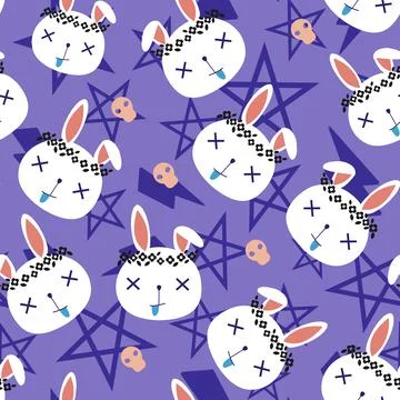 Pattern seamless of rabbits Stock Illustration