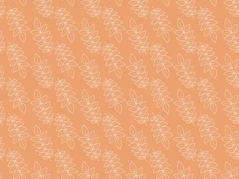 Pattern seamless rowan leaf outline Stock Illustration