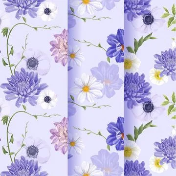 Pattern seamless with spring bright concept design watercolor illustration Stock Illustration