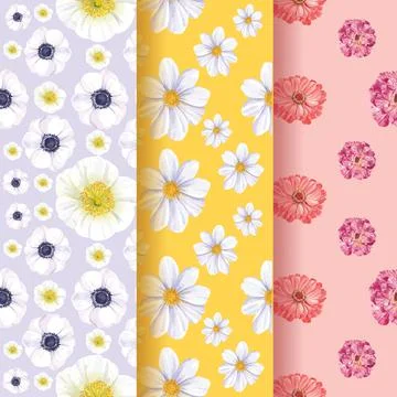 Pattern seamless with spring bright concept design watercolor illustration Illustrazione stock