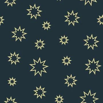 The pattern is seamless, stars on a dark blue background. Stock Illustration