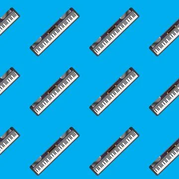 Pattern seamless synthesizer or piano Stock Illustration