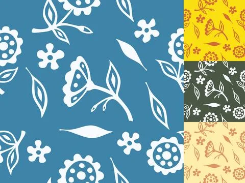 Pattern seamless, with the water lilies Stock Illustration