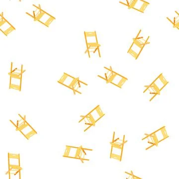 Pattern seat folding chair cartoon vector 스톡 일러스트