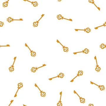 Pattern secret key vintage cartoon vector Stock Illustration