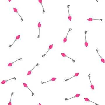Pattern secret magic key cartoon vector イラスト素材