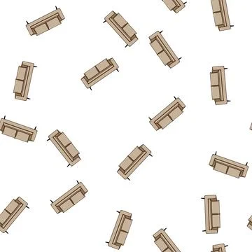 Pattern sectional couch leather cartoon vector Stockillustratie