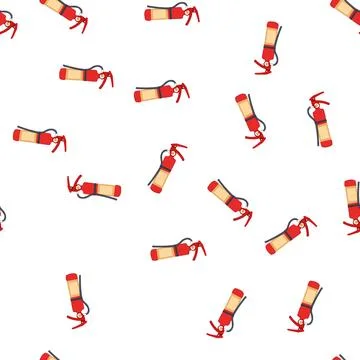Pattern security fire extinguisher cartoon vector 库存插图