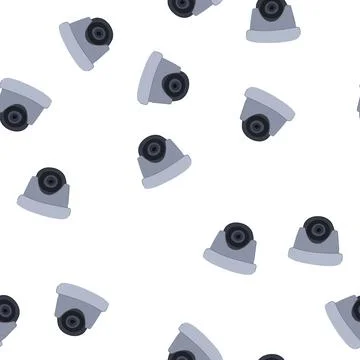 Pattern security ip camera cartoon vector Illustrazione stock