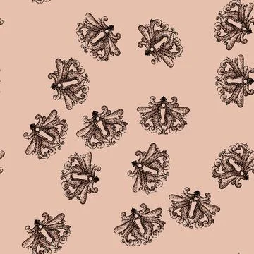 Pattern security keyhole sketch hand drawn イラスト素材