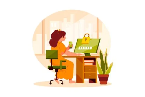 Pattern Security Lock 스톡 일러스트