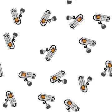 Pattern security radio transceiver cartoon vector Stock Illustration