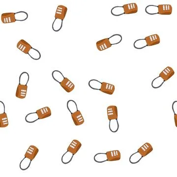 Pattern security travel lock cartoon vector Stockillustratie