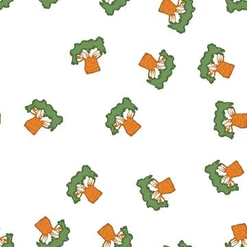 Pattern seeds baobab tree cartoon vector Stock-Illustration