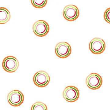 Pattern segmented concentric circle diagram visualizing data analysis Stock Illustration