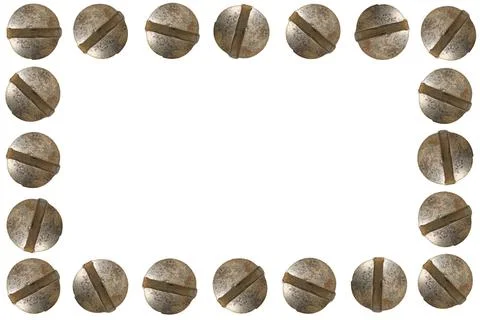 Pattern of self-tapping screws. Stock Illustration