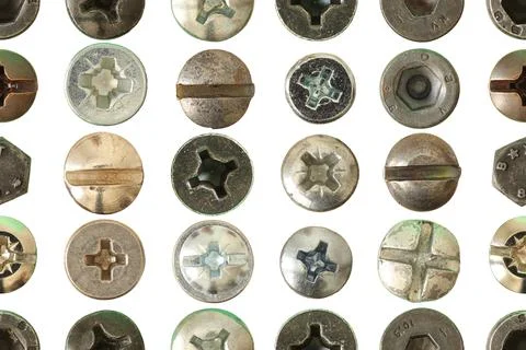 Pattern of self-tapping screws. Stock Illustration