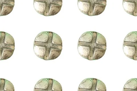 Pattern of self-tapping screws. Stock Illustration
