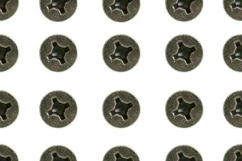 Pattern of self-tapping screws. Stock Illustration