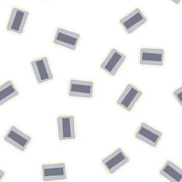 Pattern semiconductor microchip cartoon vector Stock Illustration